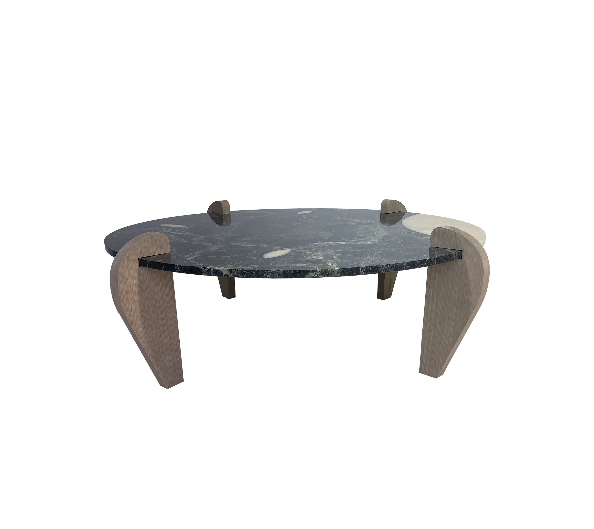 GreenMarbleRoundCoffeeTable1-1.jpg GREEN MARBLE ROUND COFFEE TABLE - Image 1
